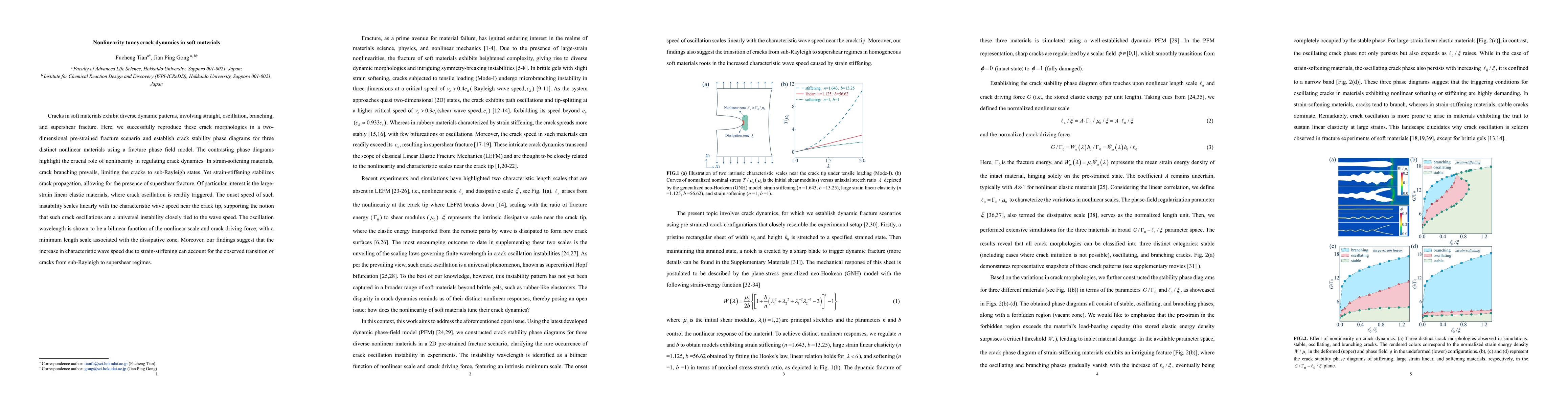 Thumbnail for Nonlinearity tunes crack dynamics in soft materials