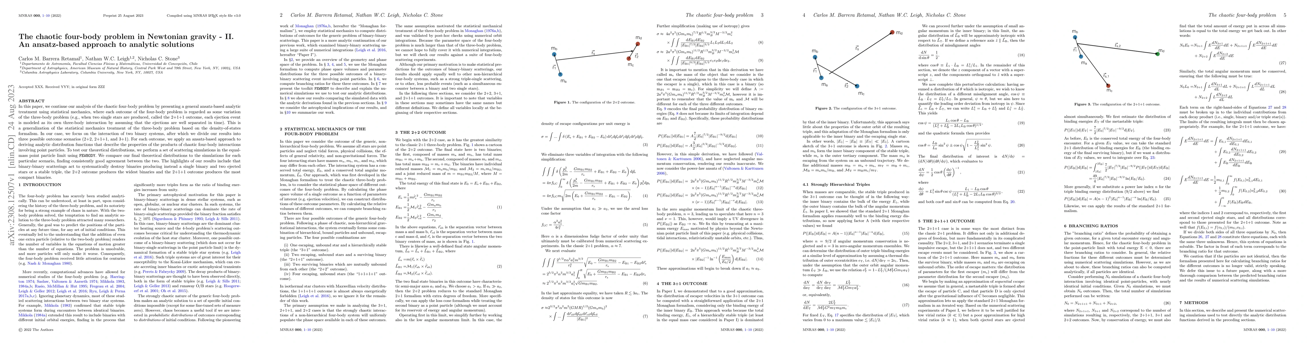 Thumbnail for The chaotic four-body problem in Newtonian gravity -- II. An
  ansatz-based approach to analytic solutions