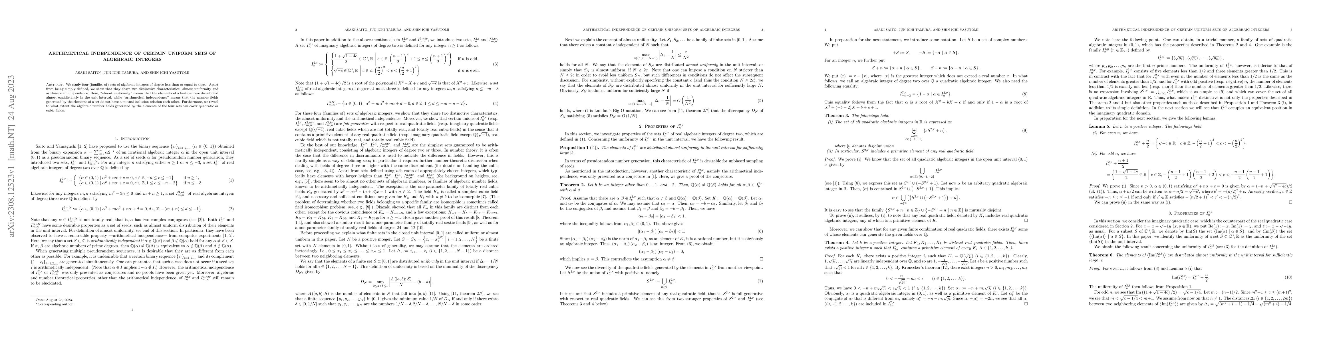 Thumbnail for Arithmetical independence of certain uniform sets of algebraic integers