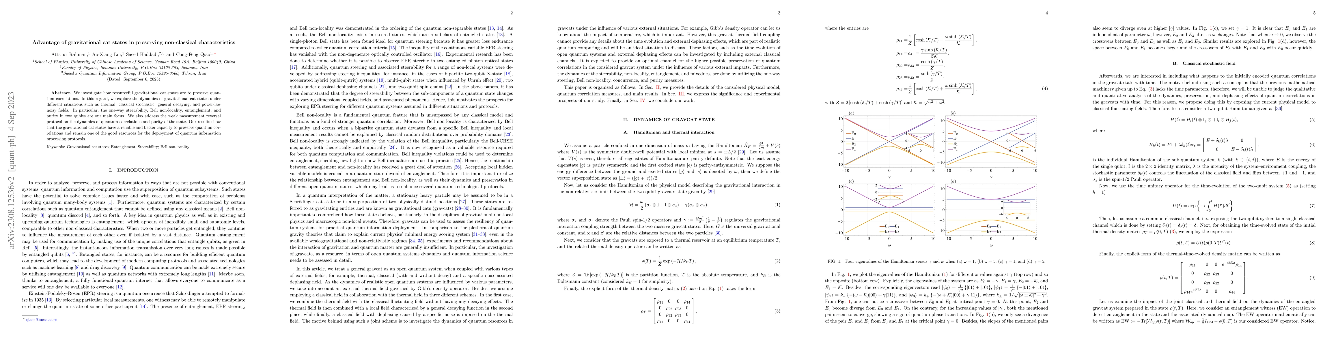 Thumbnail for Advantage of gravitational cat states in preserving non-classical
  characteristics