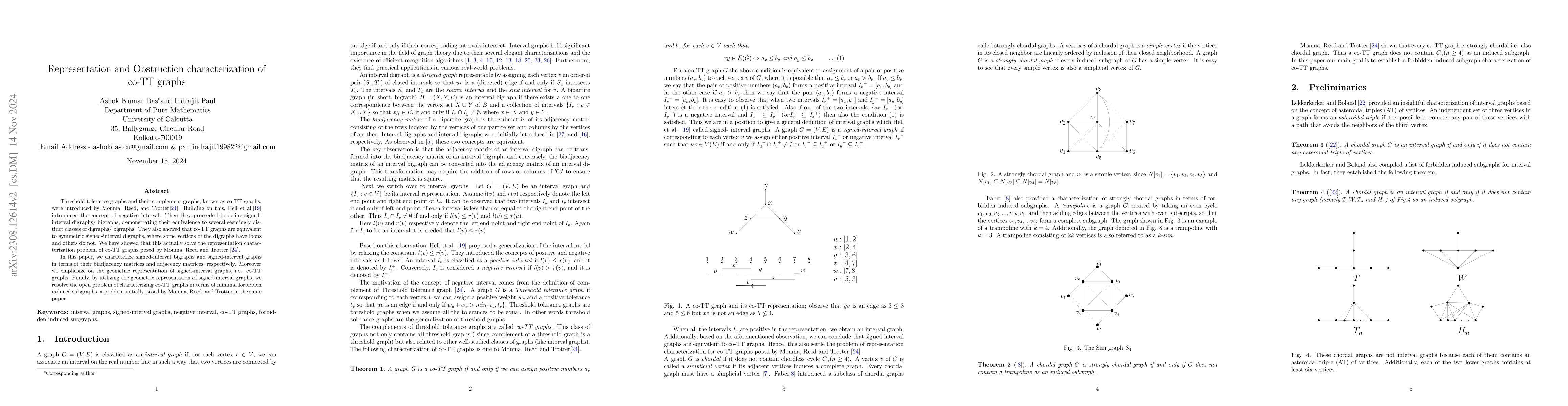 Thumbnail for Obstruction characterization of co-TT graphs