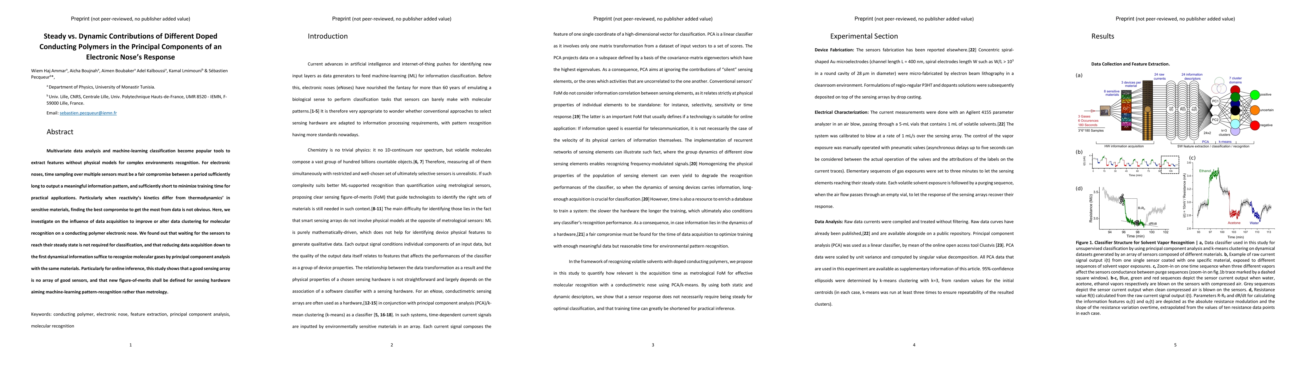 Thumbnail for Steady vs. Dynamic Contributions of Different Doped Conducting Polymers
  in the Principal Components of an Electronic Nose's Response