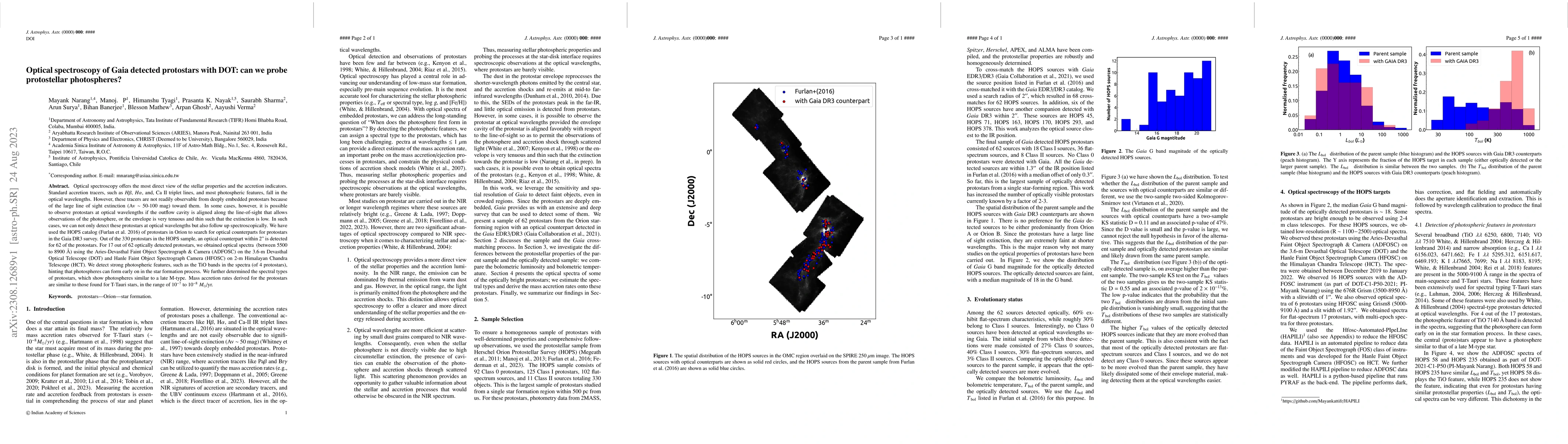 Thumbnail for Optical spectroscopy of Gaia detected protostars with DOT: can we probe
  protostellar photospheres?