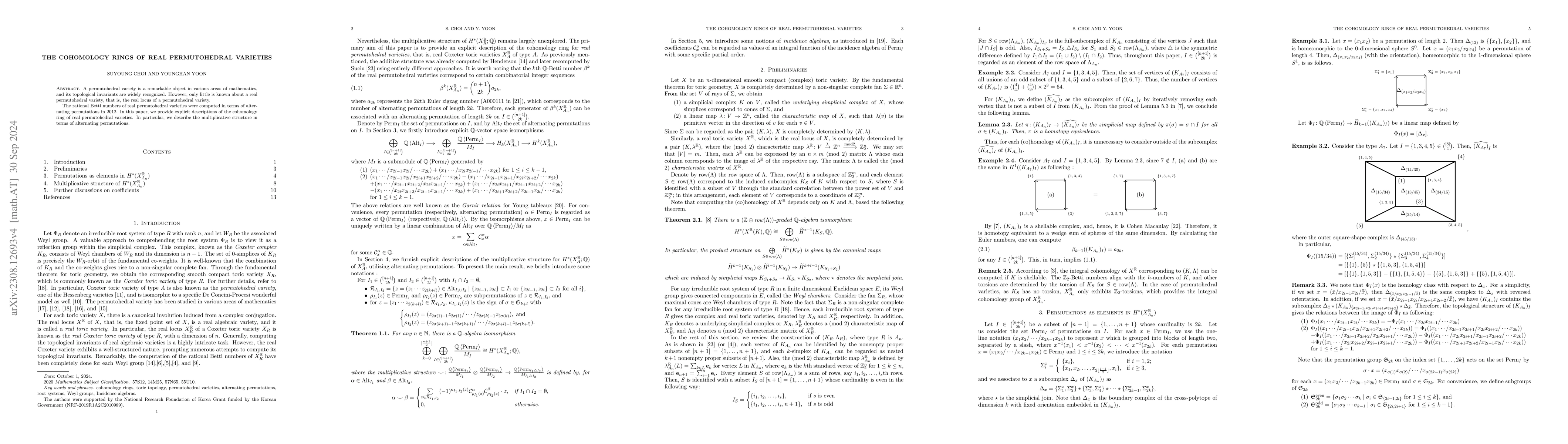 Thumbnail for The cohomology rings of real permutohedral varieties