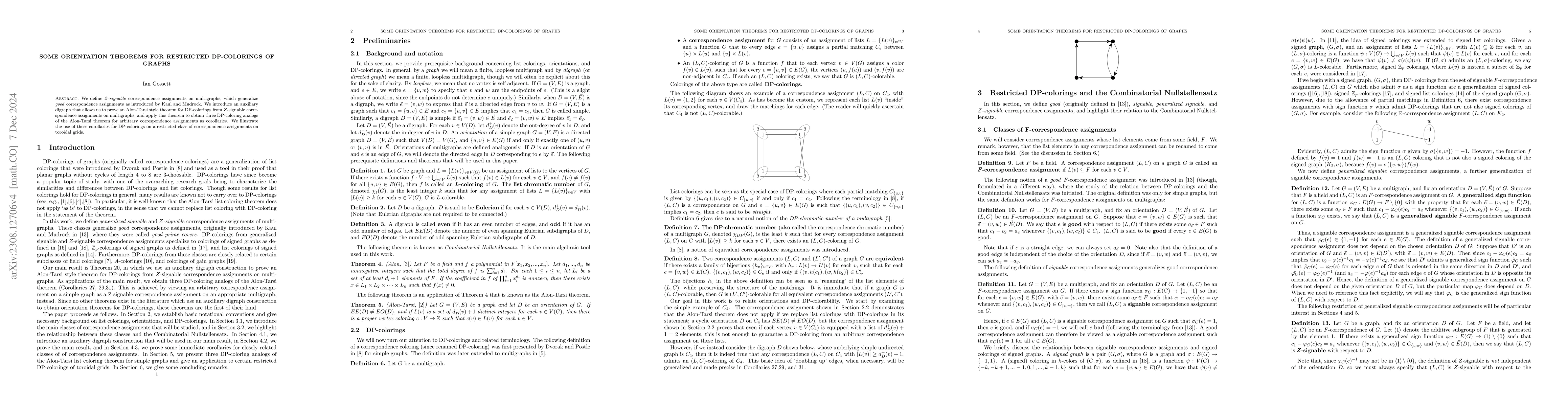 Thumbnail for Some orientation theorems for restricted DP-colorings of graphs