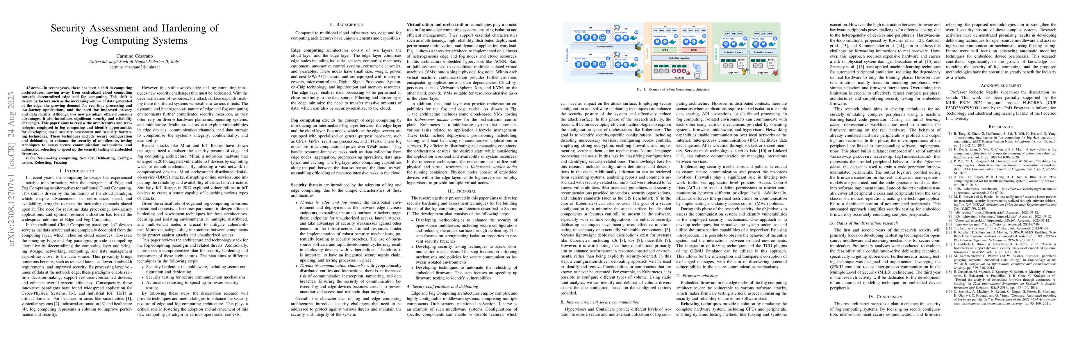 Thumbnail for Security Assessment and Hardening of Fog Computing Systems