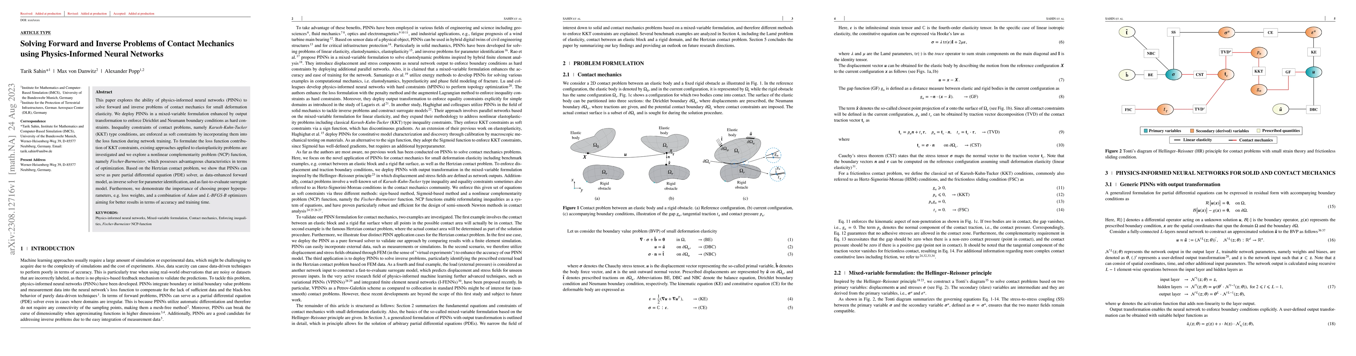 Thumbnail for Solving Forward and Inverse Problems of Contact Mechanics using
  Physics-Informed Neural Networks