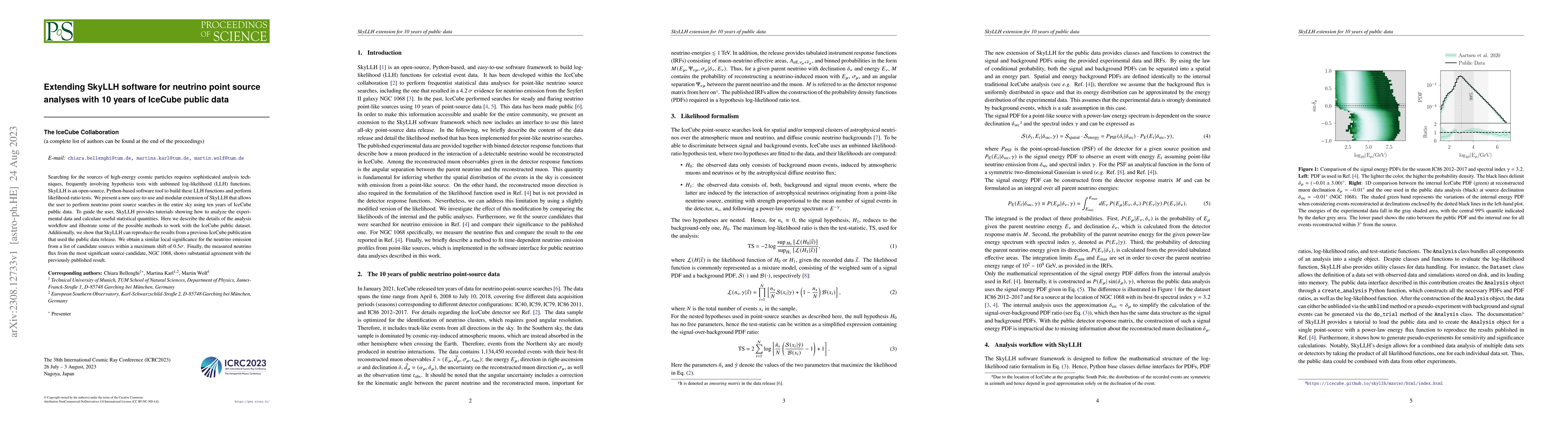 Thumbnail for Extending SkyLLH software for neutrino point source analyses with 10
  years of IceCube public data