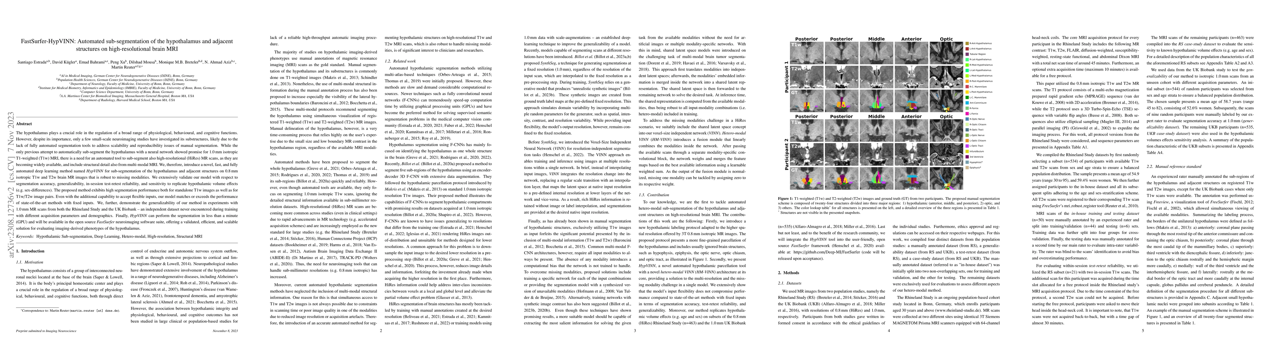 Thumbnail for FastSurfer-HypVINN: Automated sub-segmentation of the hypothalamus and
  adjacent structures on high-resolutional brain MRI
