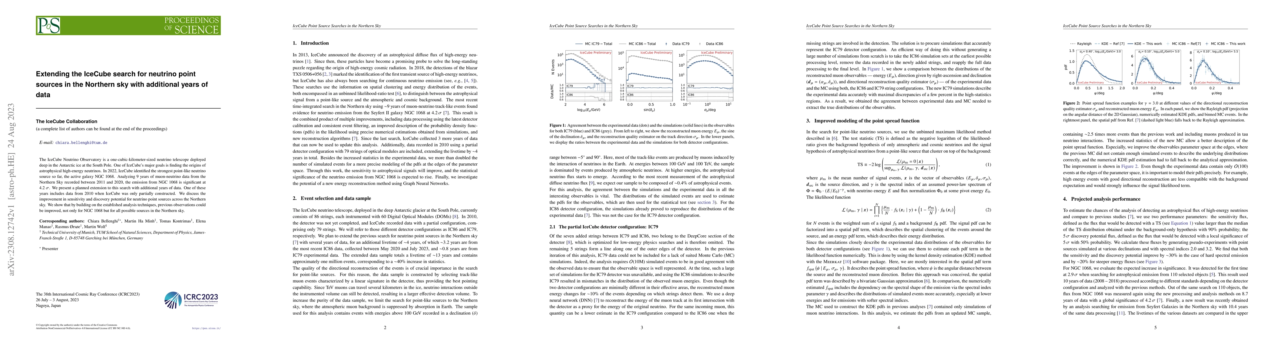 Thumbnail for Extending the IceCube search for neutrino point sources in the Northern
  sky with additional years of data