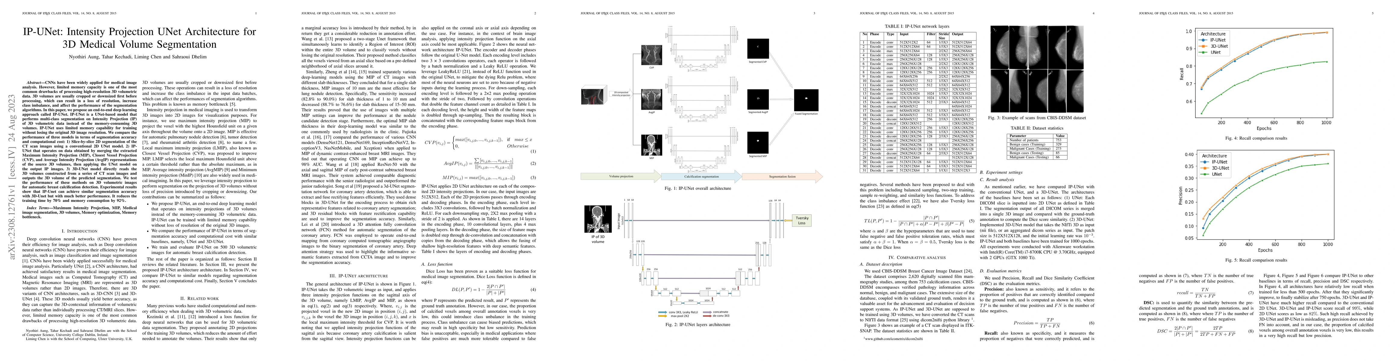 Thumbnail for IP-UNet: Intensity Projection UNet Architecture for 3D Medical Volume
  Segmentation