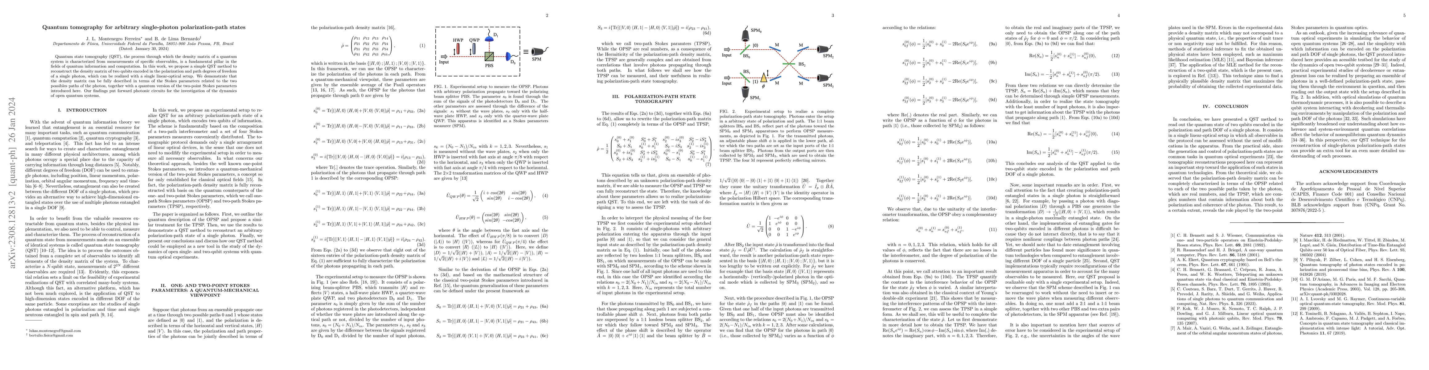 Thumbnail for Quantum state tomography of photon's polarization and path degrees of
  freedom
