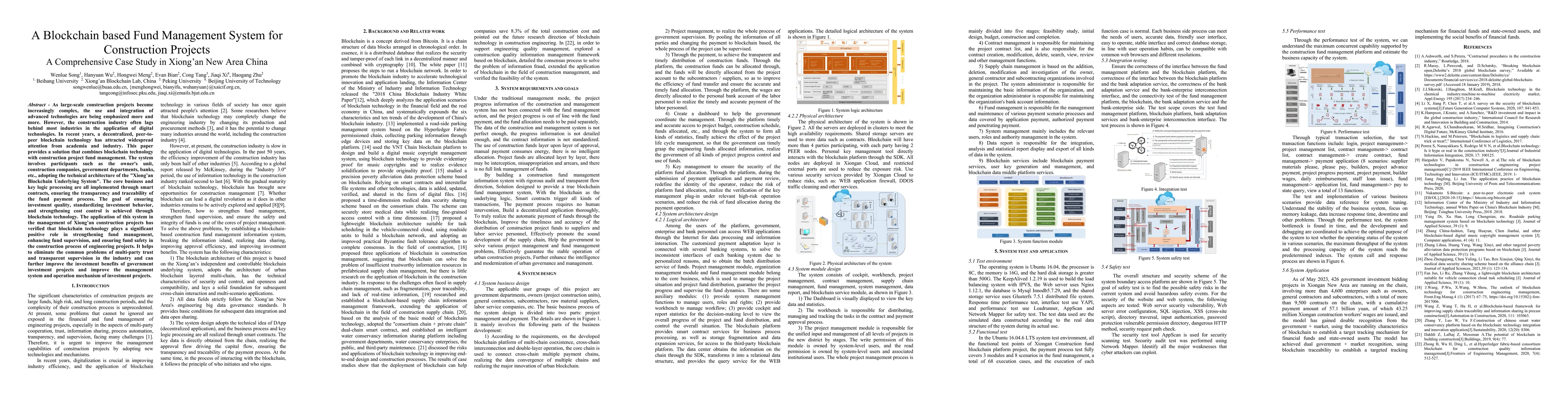 Thumbnail for A Blockchain based Fund Management System for Construction Projects -- A
  Comprehensive Case Study in Xiong'an New Area China