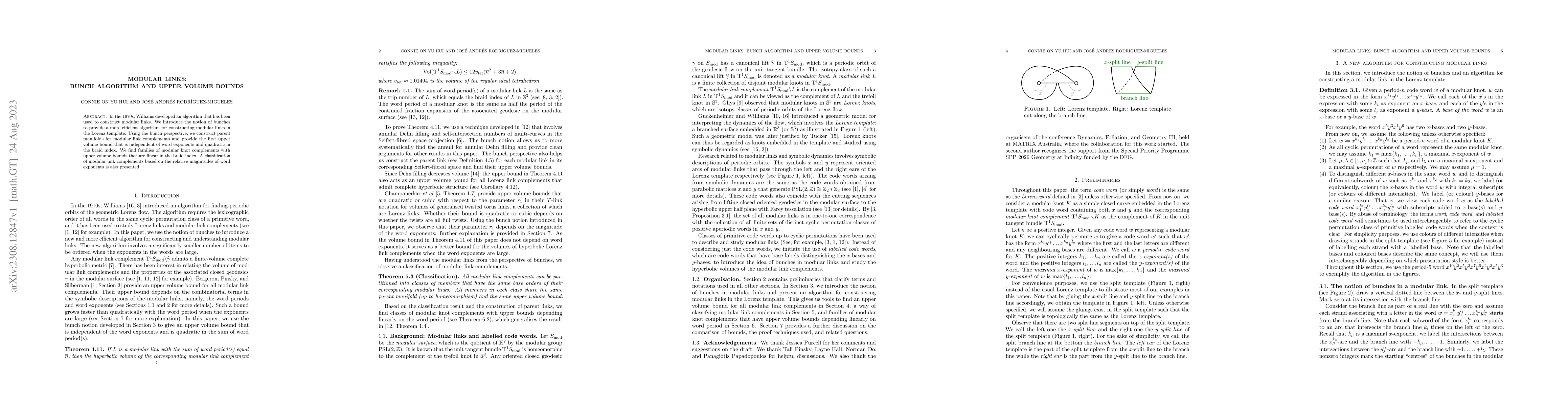 Thumbnail for Modular links: Bunch algorithm and upper volume bounds