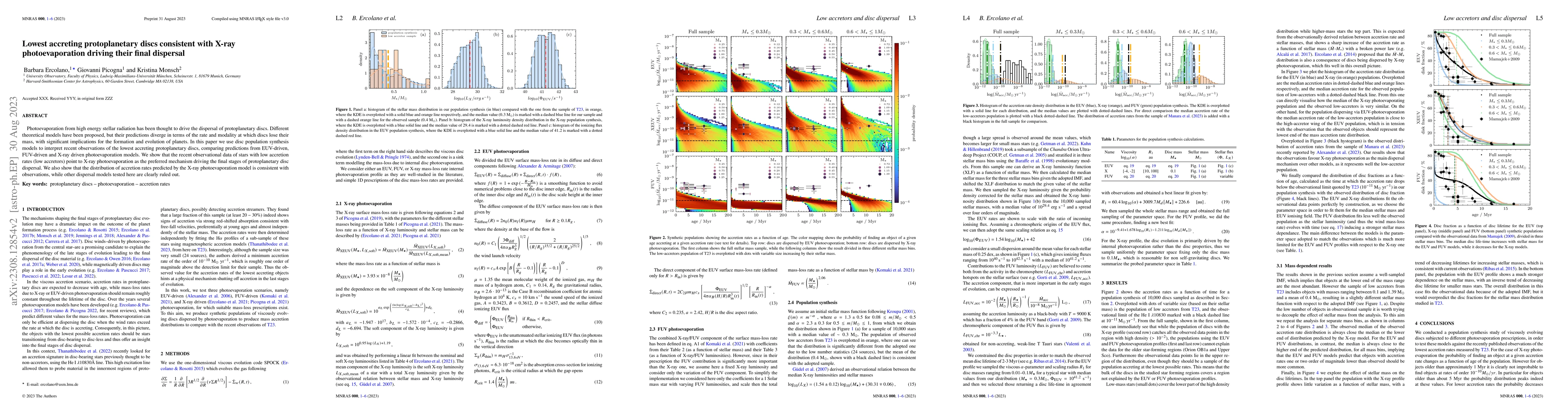 Thumbnail for Lowest accreting protoplanetary discs consistent with X-ray
  photoevaporation driving their final dispersal