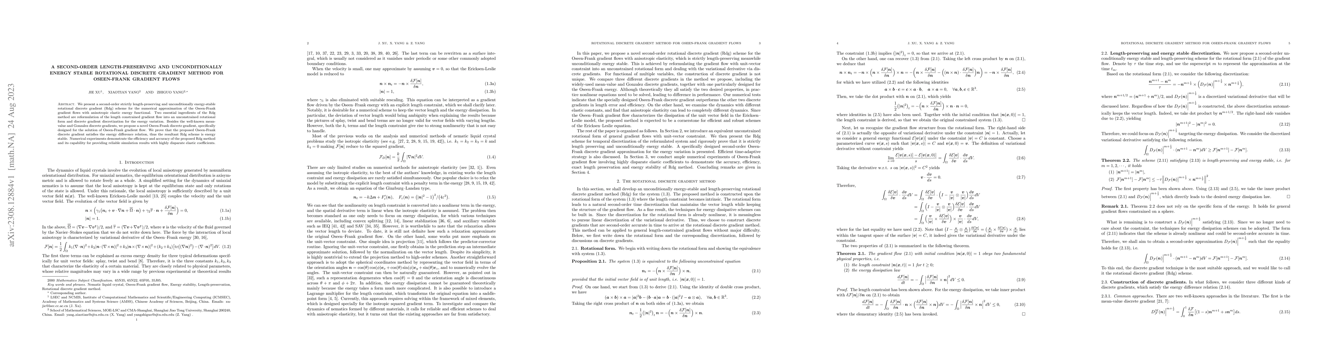 Thumbnail for A second-order length-preserving and unconditionally energy stable
  rotational discrete gradient method for Oseen-Frank gradient flows