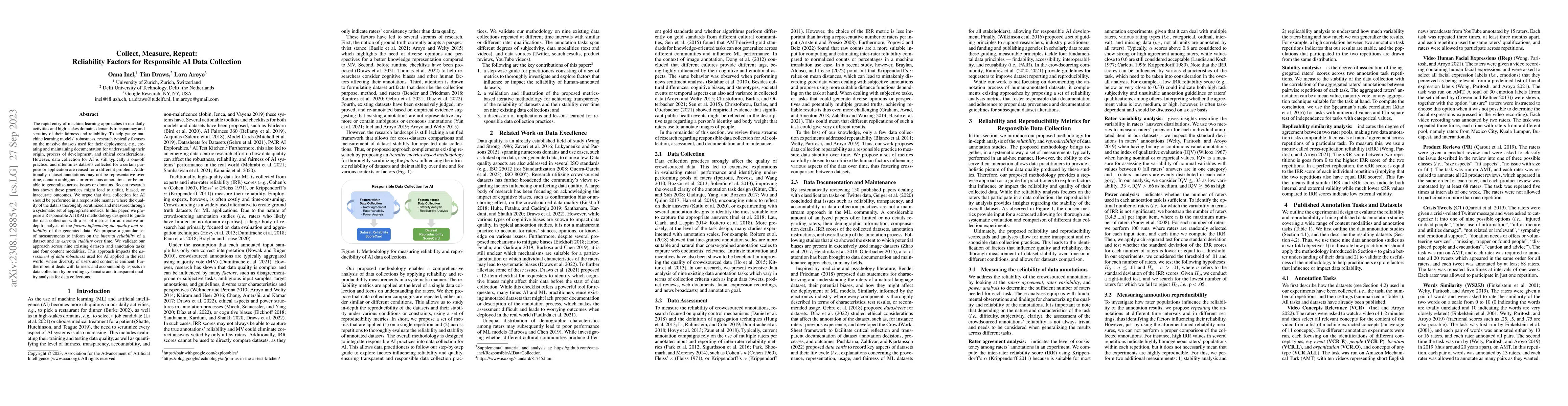 Thumbnail for Collect, Measure, Repeat: Reliability Factors for Responsible AI Data
  Collection