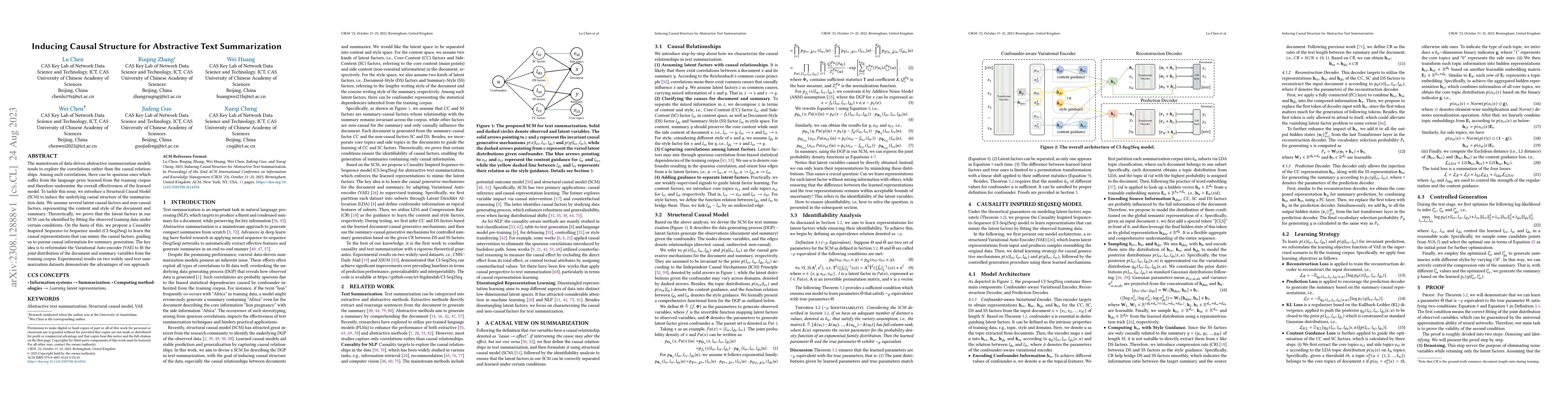 Thumbnail for Inducing Causal Structure for Abstractive Text Summarization