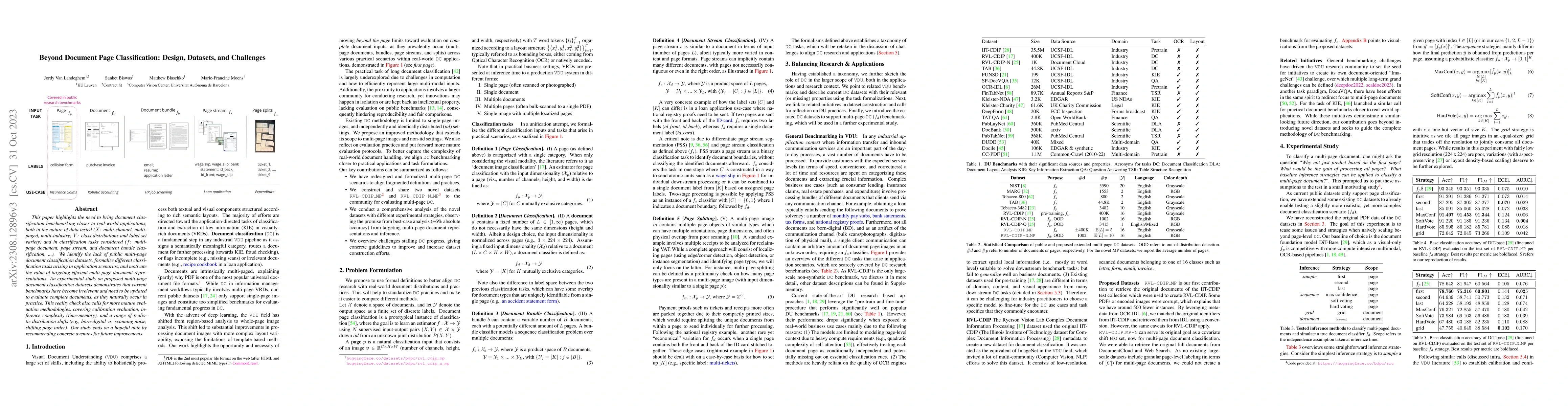 Thumbnail for Beyond Document Page Classification: Design, Datasets, and Challenges