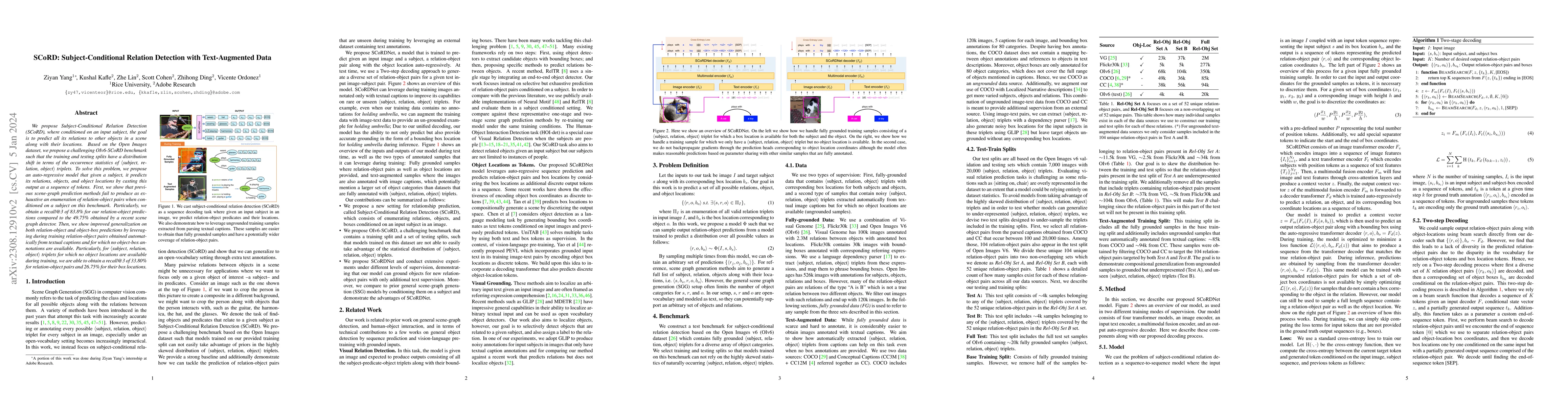 Thumbnail for SCoRD: Subject-Conditional Relation Detection with Text-Augmented Data
