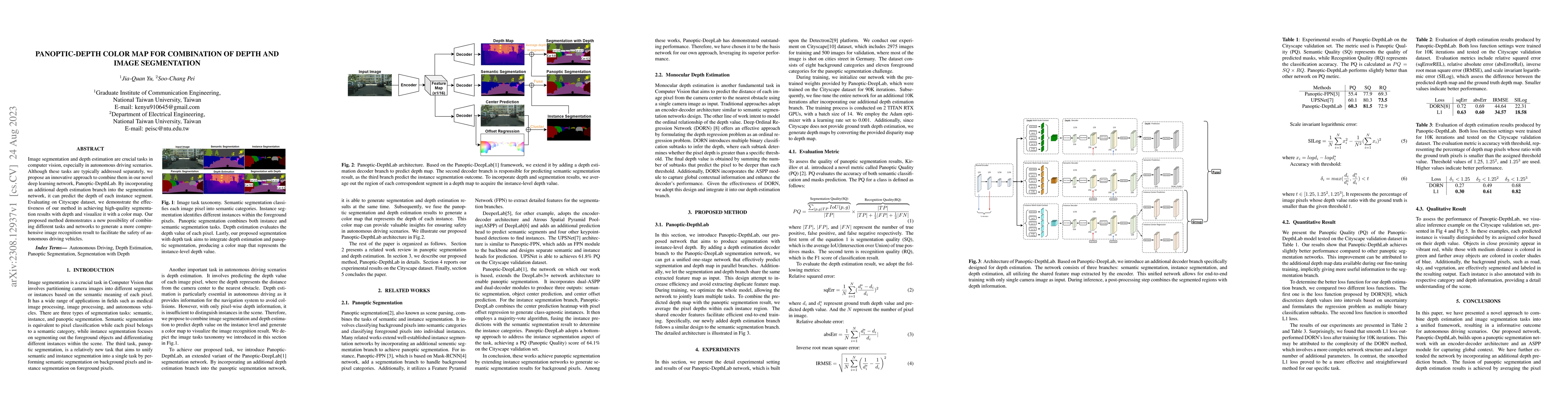 Thumbnail for Panoptic-Depth Color Map for Combination of Depth and Image Segmentation