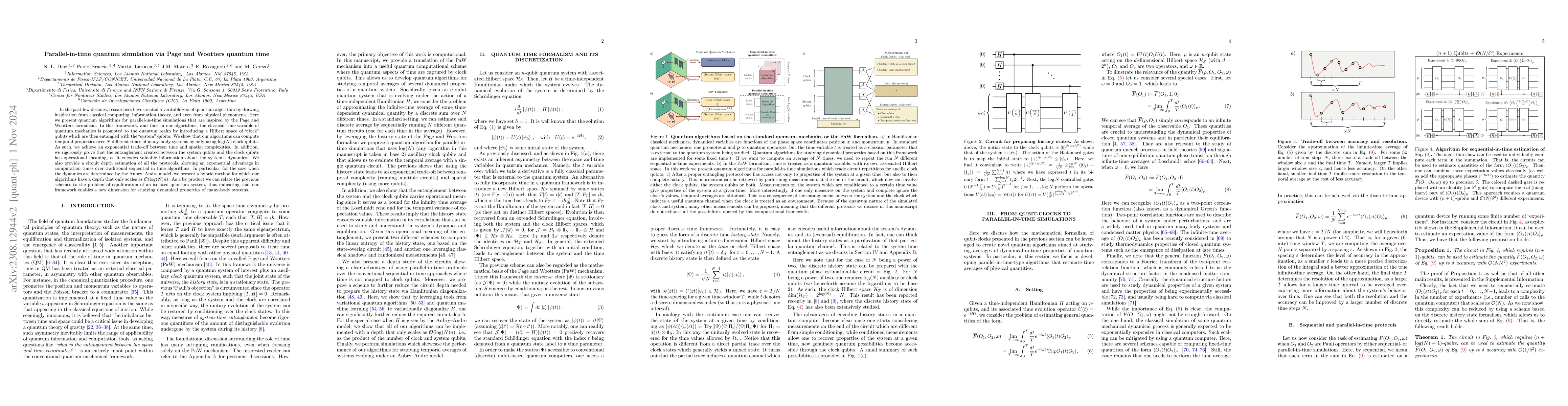 Thumbnail for Parallel-in-time quantum simulation via Page and Wootters quantum time