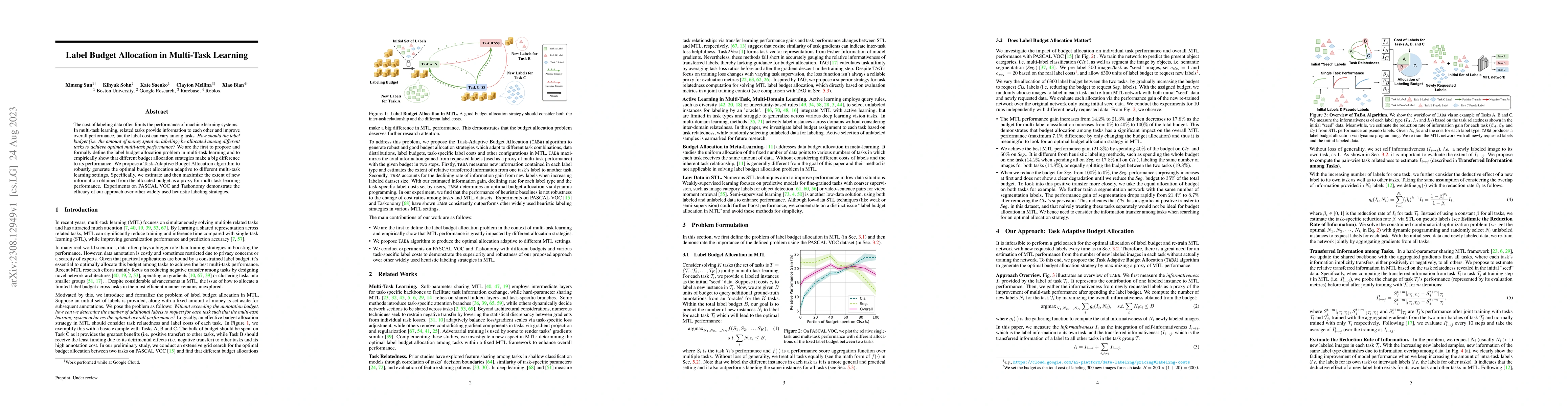 Thumbnail for Label Budget Allocation in Multi-Task Learning
