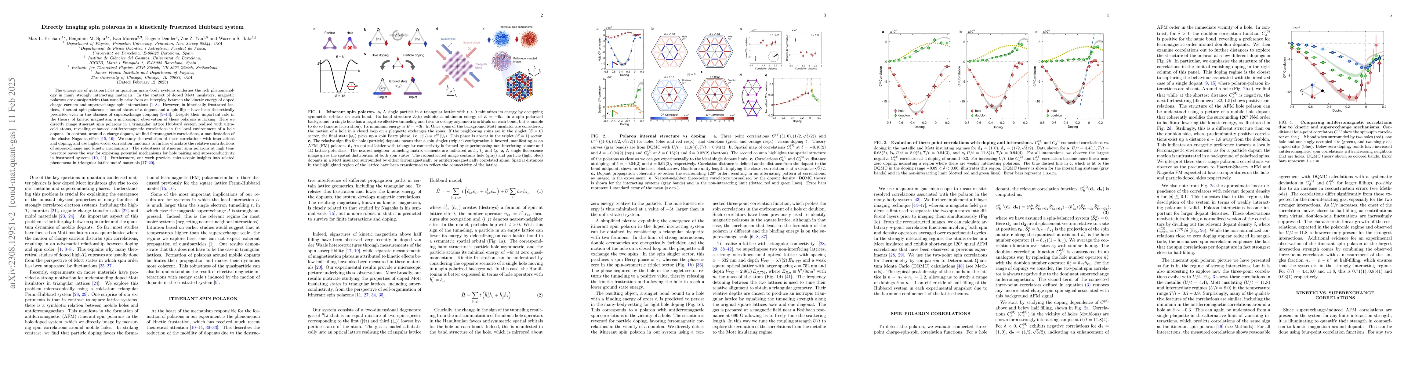 Thumbnail for Directly imaging spin polarons in a kinetically frustrated Hubbard
  system