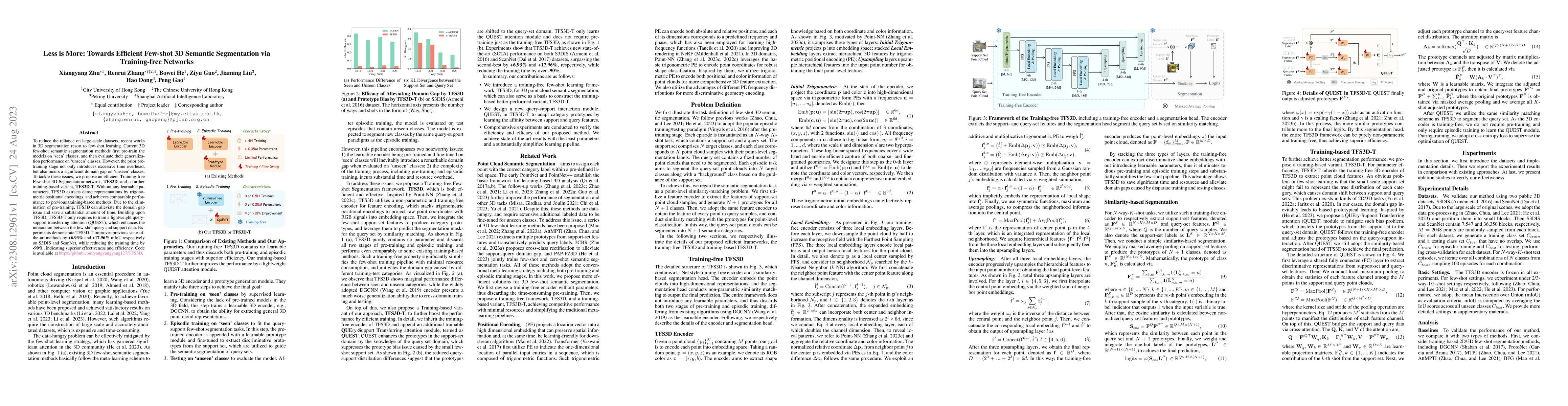 Thumbnail for Less is More: Towards Efficient Few-shot 3D Semantic Segmentation via
  Training-free Networks