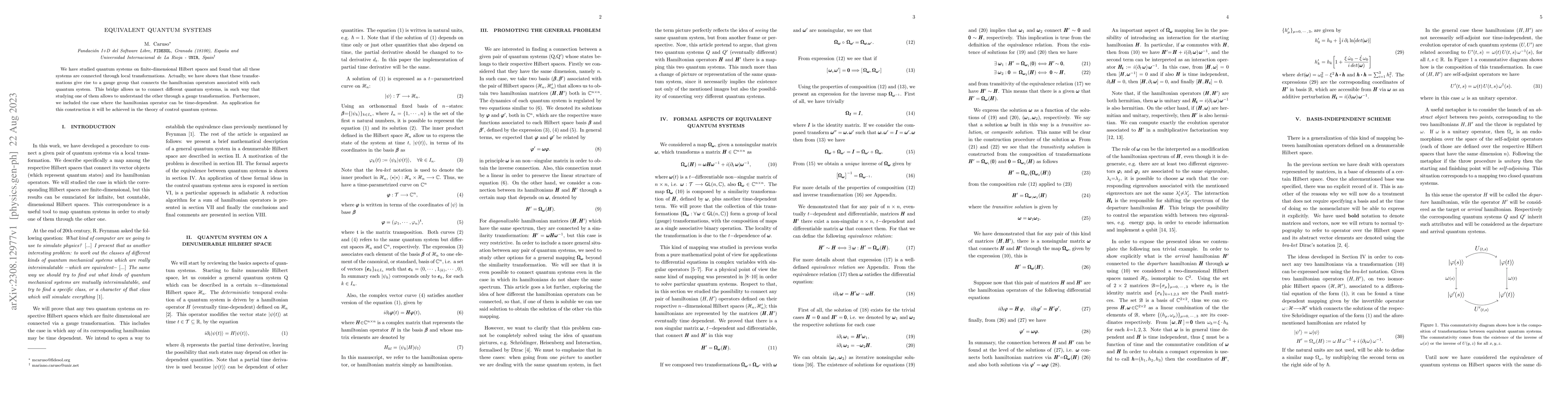 Thumbnail for Equivalent quantum systems