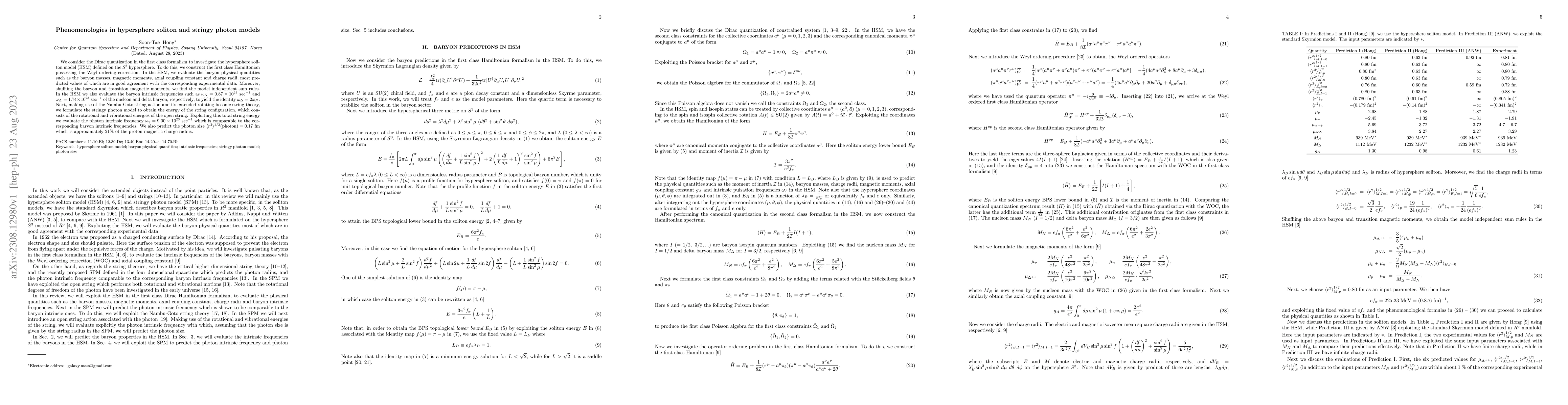 Thumbnail for Phenomenologies in hypersphere soliton and stringy photon models
