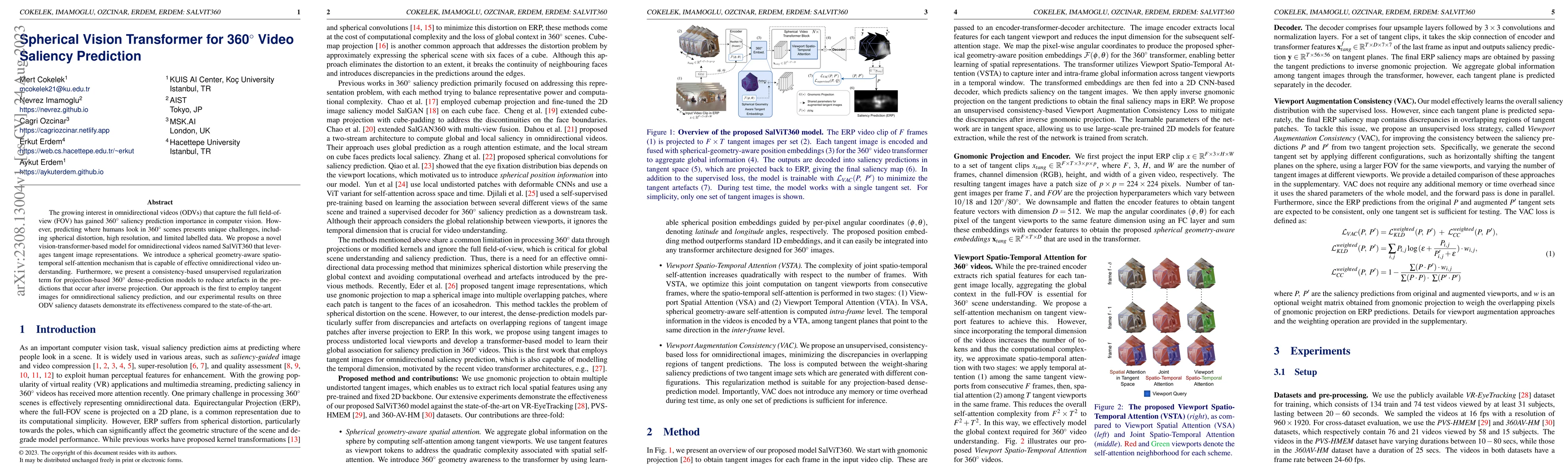 Thumbnail for Spherical Vision Transformer for 360-degree Video Saliency Prediction