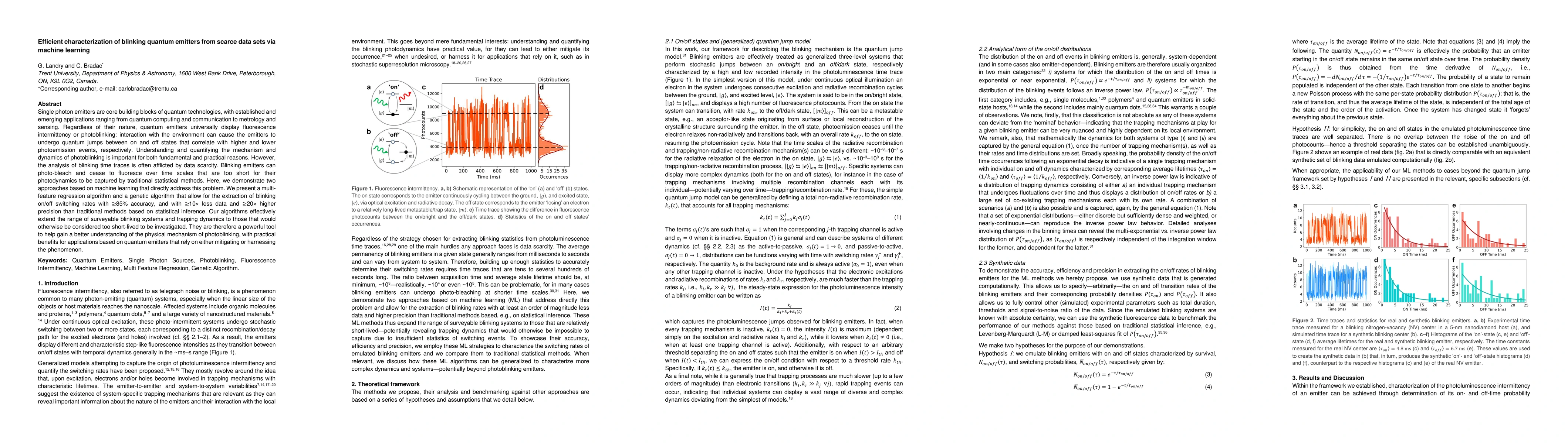 Thumbnail for Efficient characterization of blinking quantum emitters from scarce data
  sets via machine learning