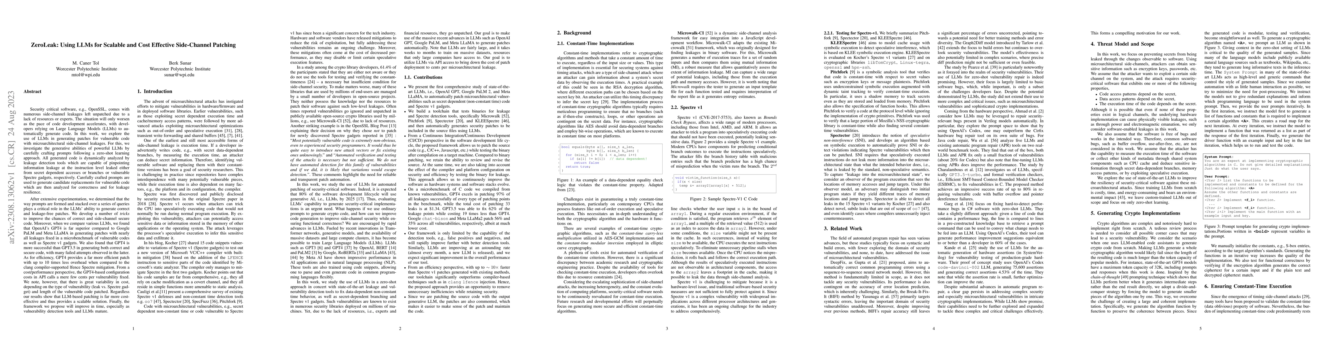 Thumbnail for ZeroLeak: Using LLMs for Scalable and Cost Effective Side-Channel
  Patching