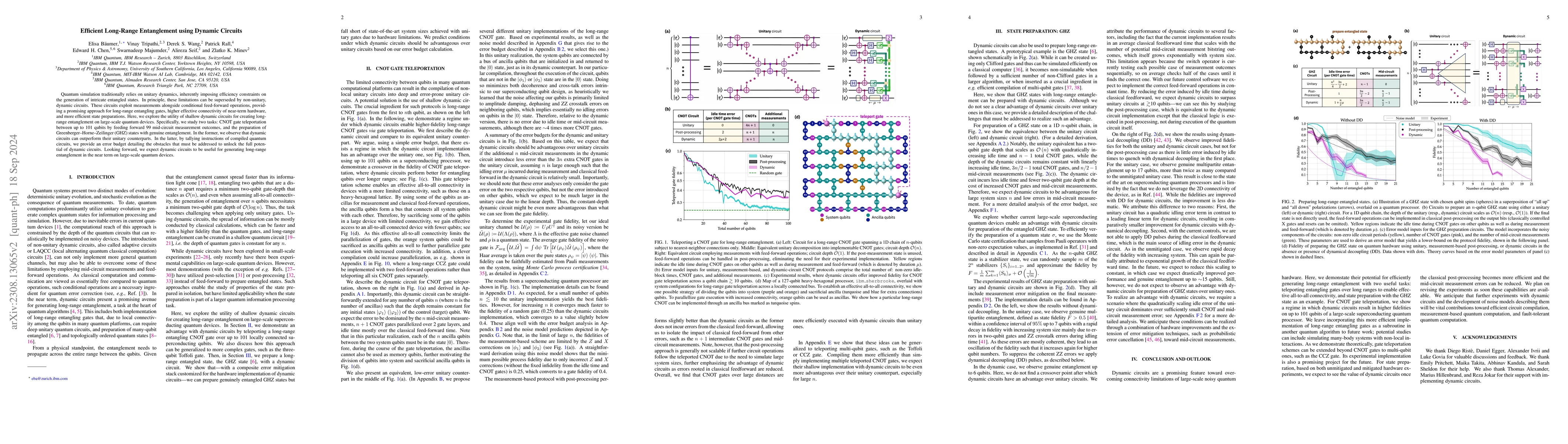 Thumbnail for Efficient Long-Range Entanglement using Dynamic Circuits