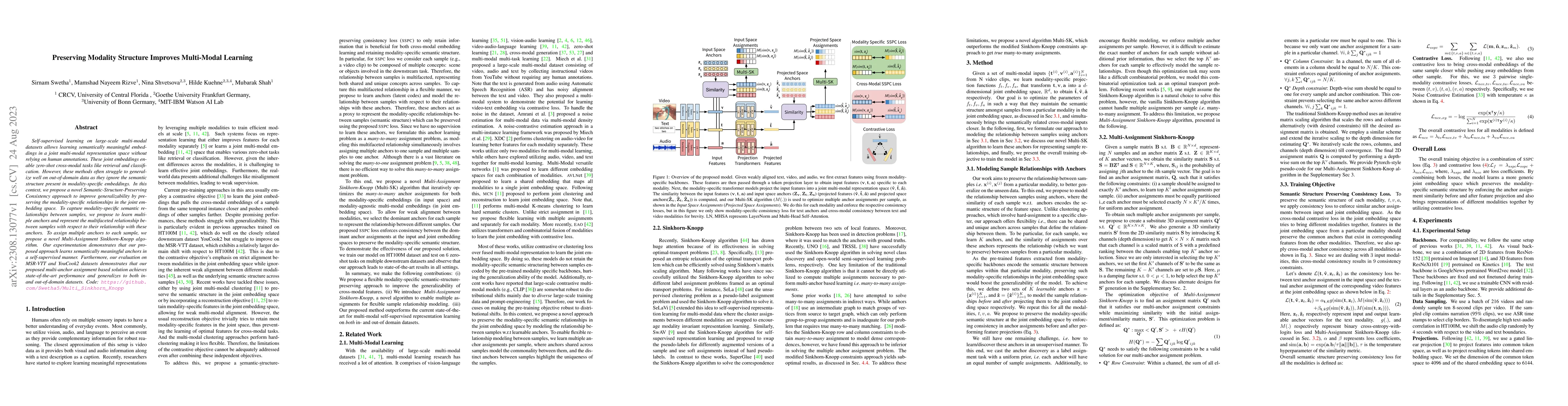 Thumbnail for Preserving Modality Structure Improves Multi-Modal Learning
