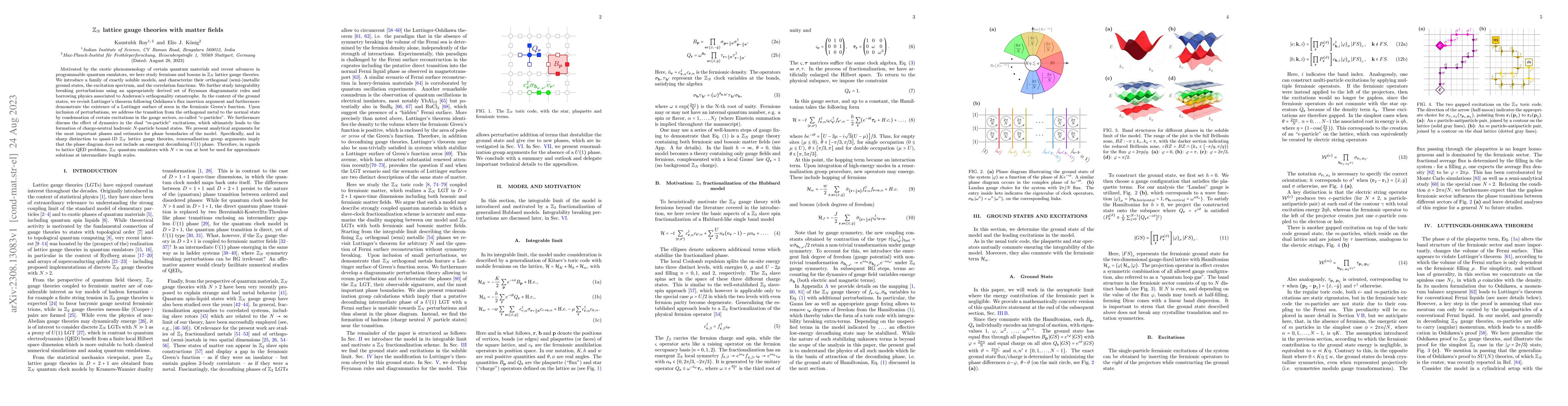 Thumbnail for $\mathbb{Z}_N$ lattice gauge theories with matter fields