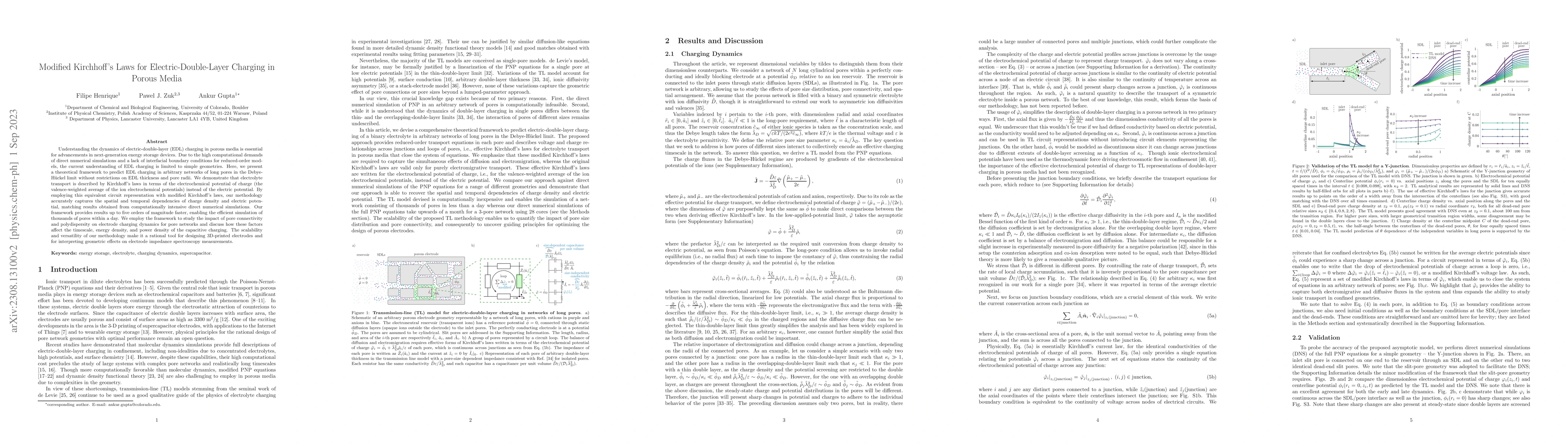 Thumbnail for Modified Kirchhoff's Laws for Electric-Double-Layer Charging in
  Arbitrary Porous Networks