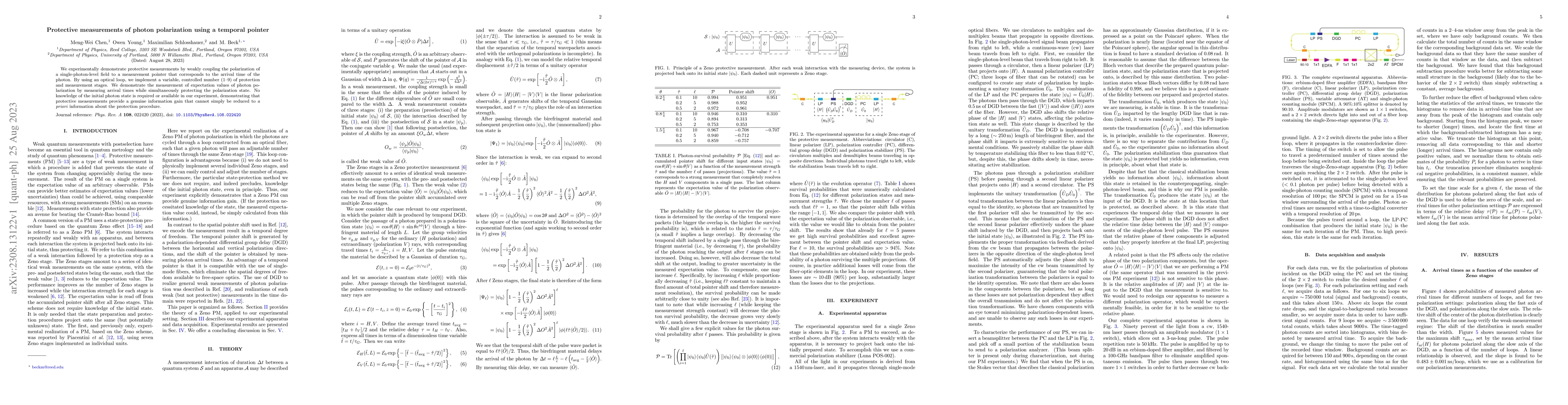 Thumbnail for Protective measurements of photon polarization using a temporal pointer