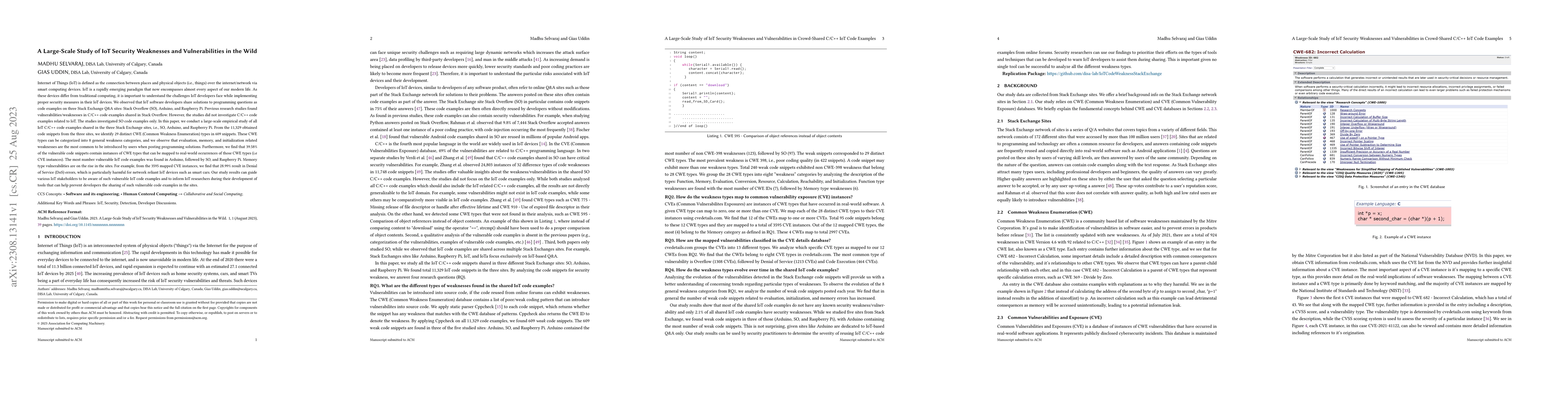 Thumbnail for A Large-Scale Study of IoT Security Weaknesses and Vulnerabilities in
  the Wild