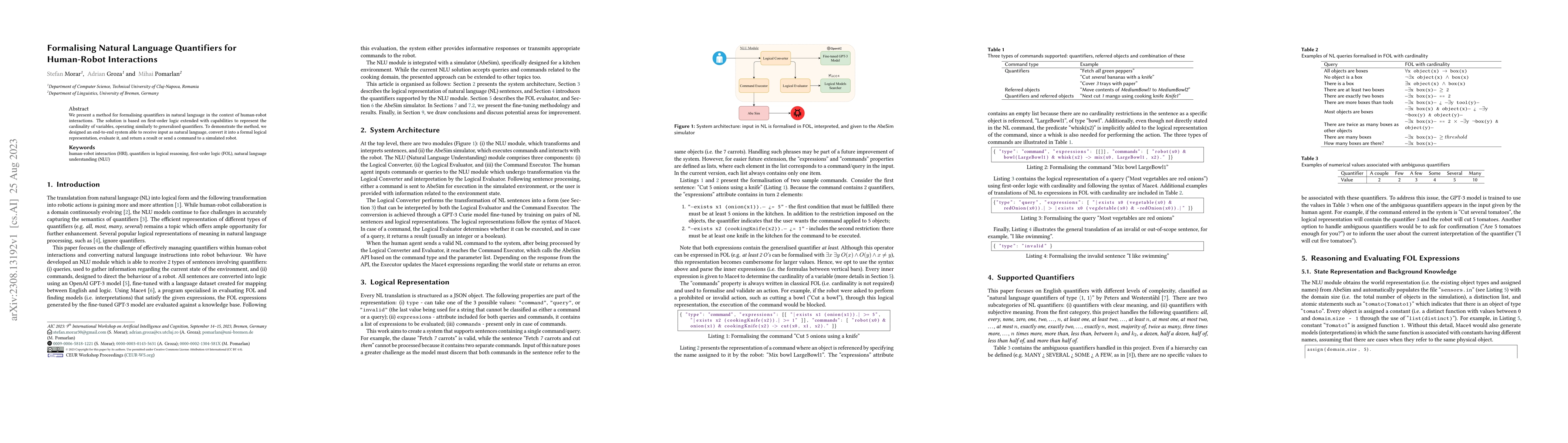 Thumbnail for Formalising Natural Language Quantifiers for Human-Robot Interactions