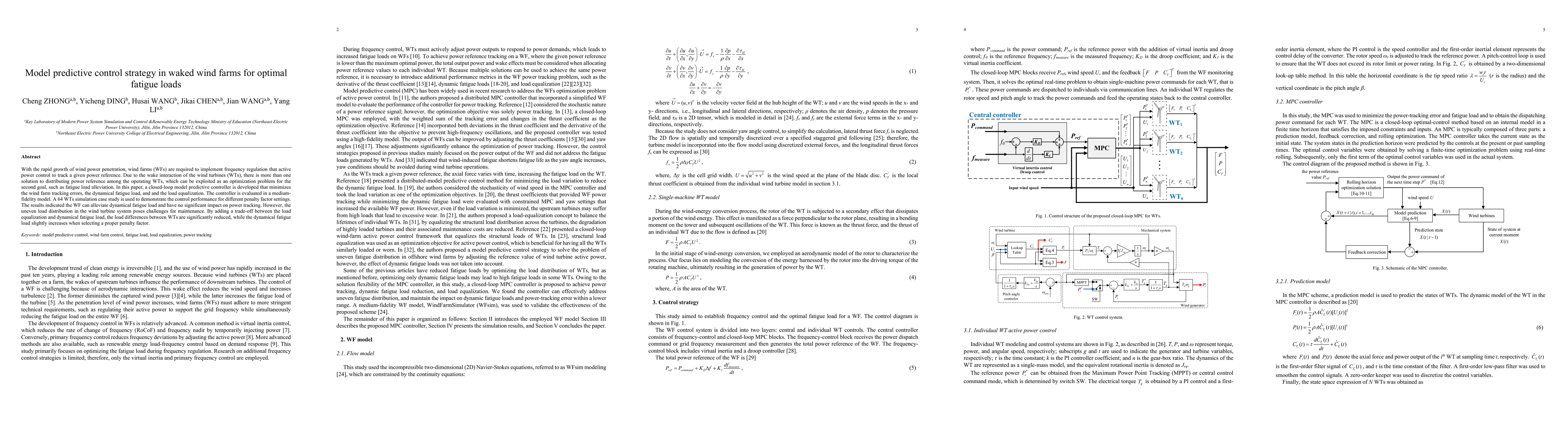 Thumbnail for Model predictive control strategy in waked wind farms for optimal
  fatigue loads