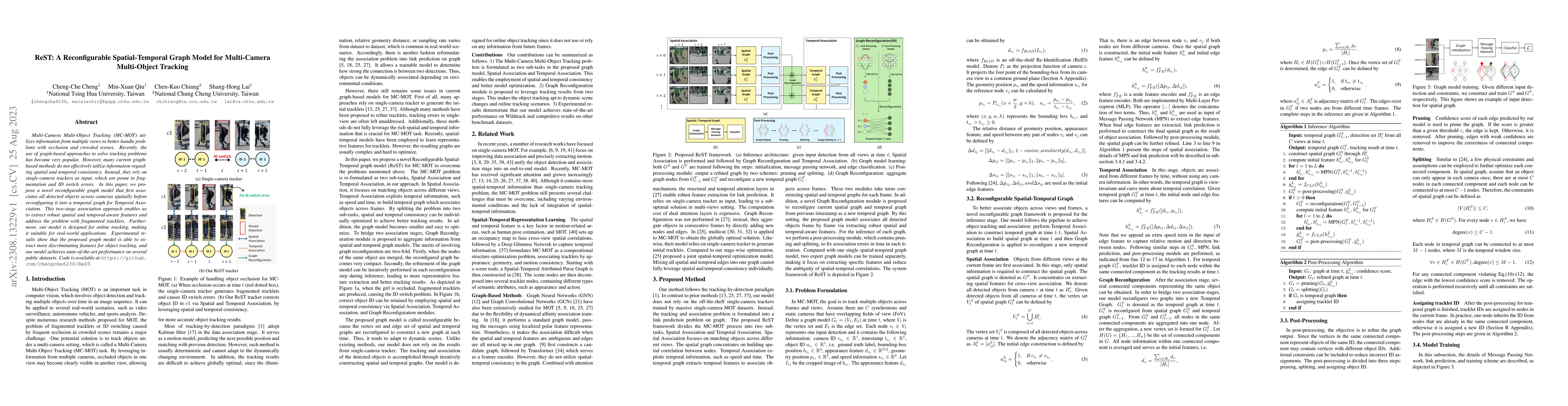 Thumbnail for ReST: A Reconfigurable Spatial-Temporal Graph Model for Multi-Camera
  Multi-Object Tracking