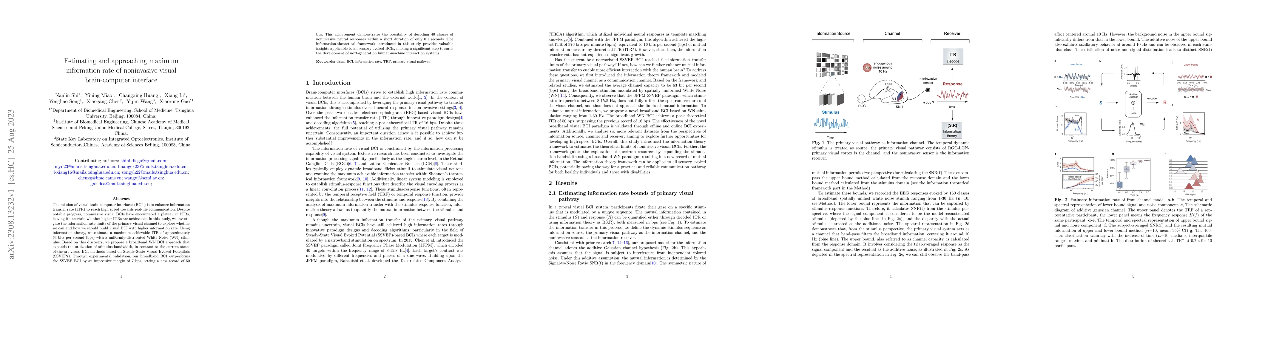 Thumbnail for Estimating and approaching maximum information rate of noninvasive
  visual brain-computer interface