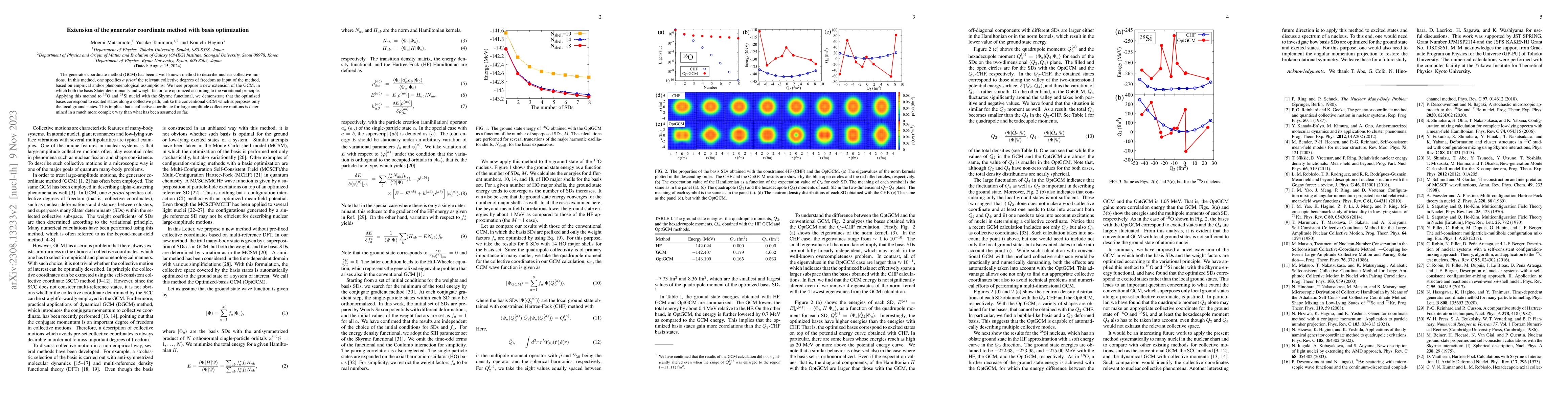 Thumbnail for An extension of the generator coordinate method with basis optimization