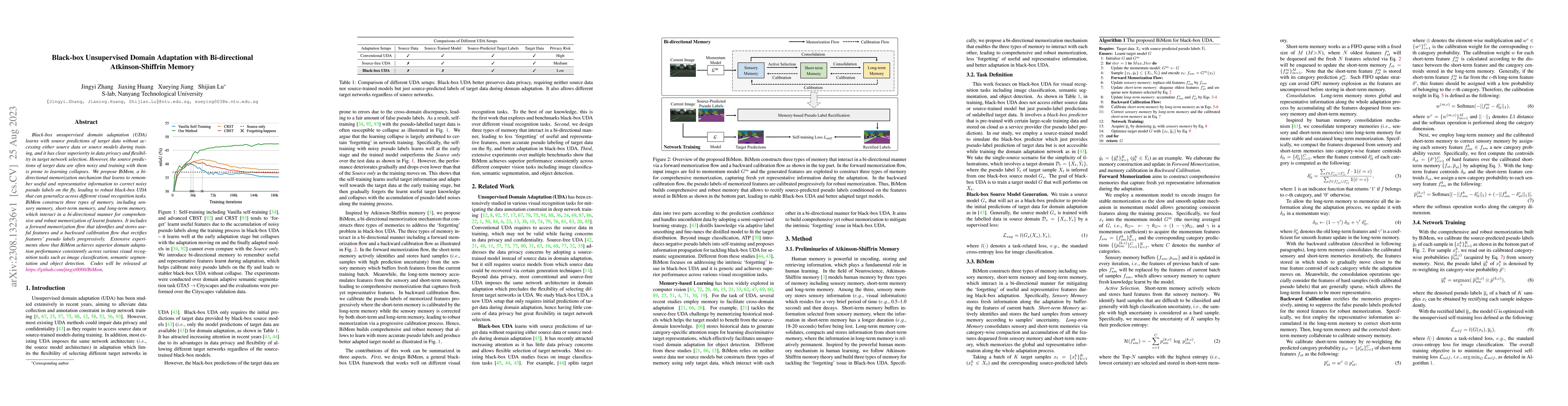 Thumbnail for Black-box Unsupervised Domain Adaptation with Bi-directional
  Atkinson-Shiffrin Memory