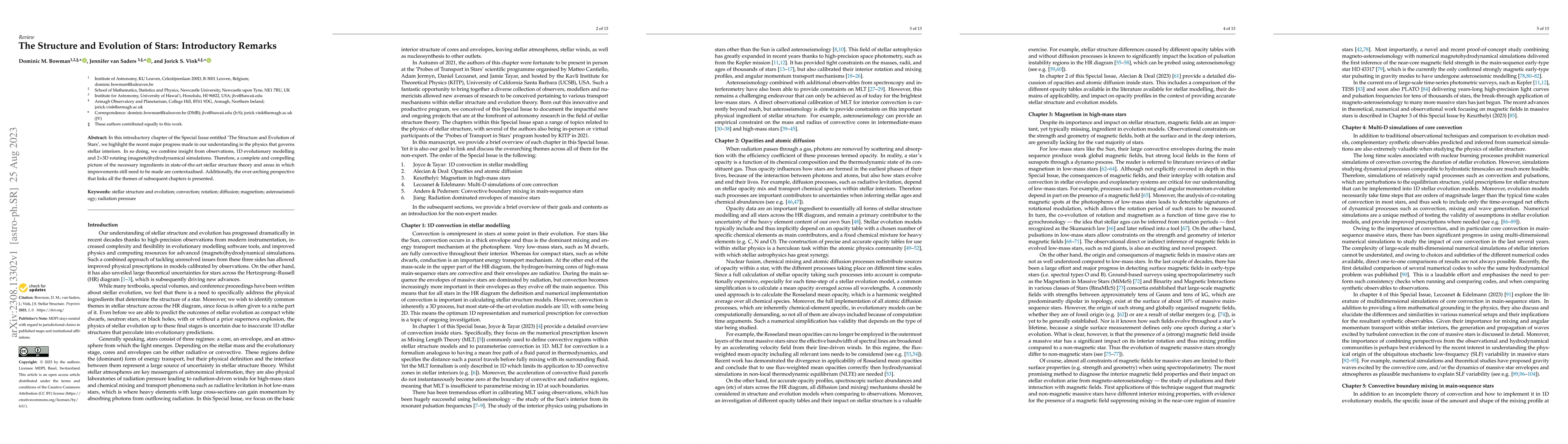 Thumbnail for The Structure and Evolution of Stars: Introductory Remarks