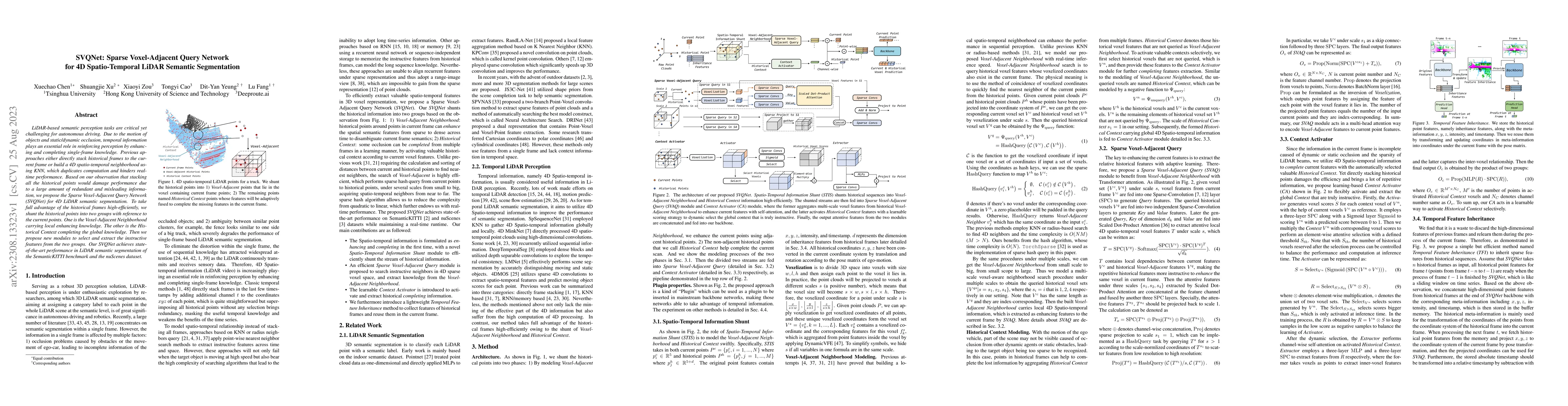Thumbnail for SVQNet: Sparse Voxel-Adjacent Query Network for 4D Spatio-Temporal LiDAR
  Semantic Segmentation