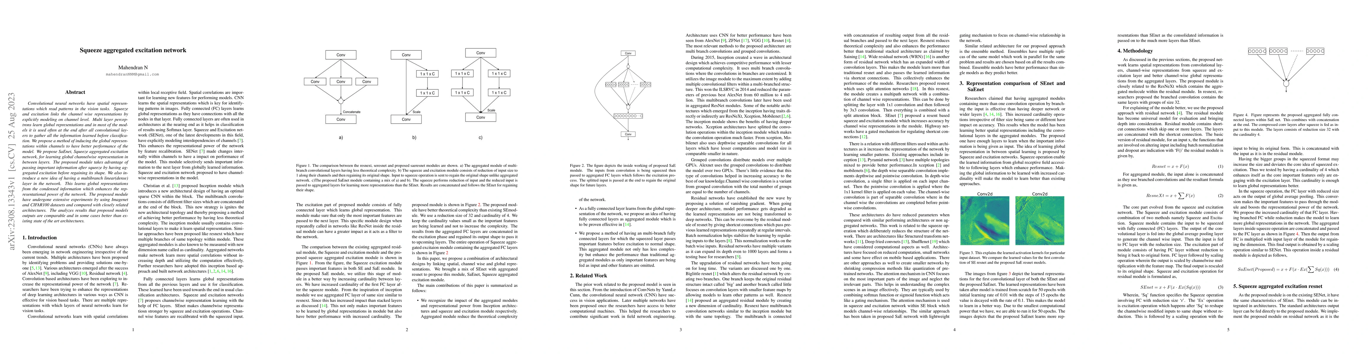 Thumbnail for Squeeze aggregated excitation network