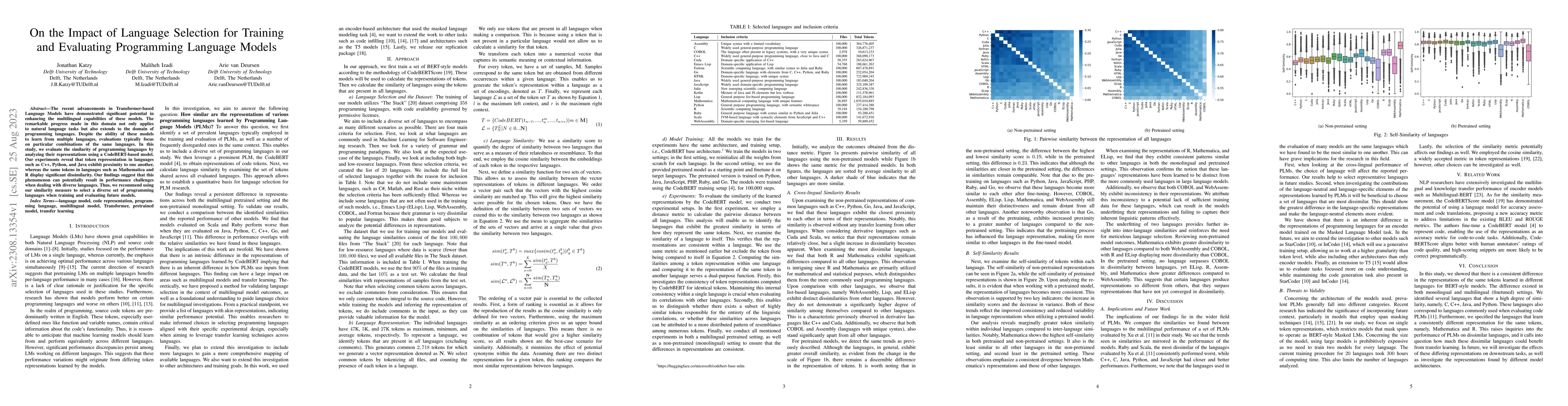 Thumbnail for On the Impact of Language Selection for Training and Evaluating
  Programming Language Models